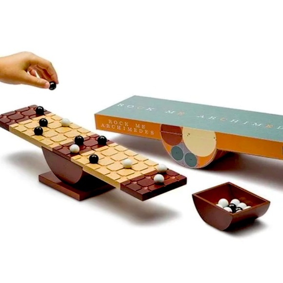 NWT NIB Rock Me Archimedes Game Wood Marbles the brain store by Matt Buchanan